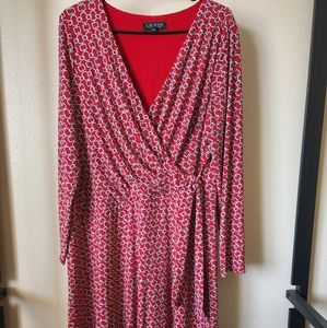 Ralph Lauren Red faux wrap dress